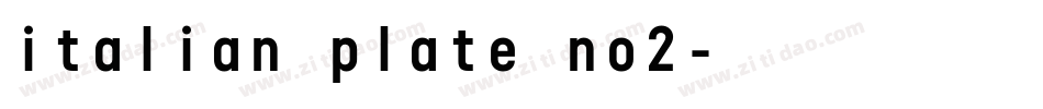 italian plate no2字体转换